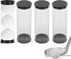 SUPVOX Clear Plastic Golf Ball Storage Tubes with Caps, Set of 4