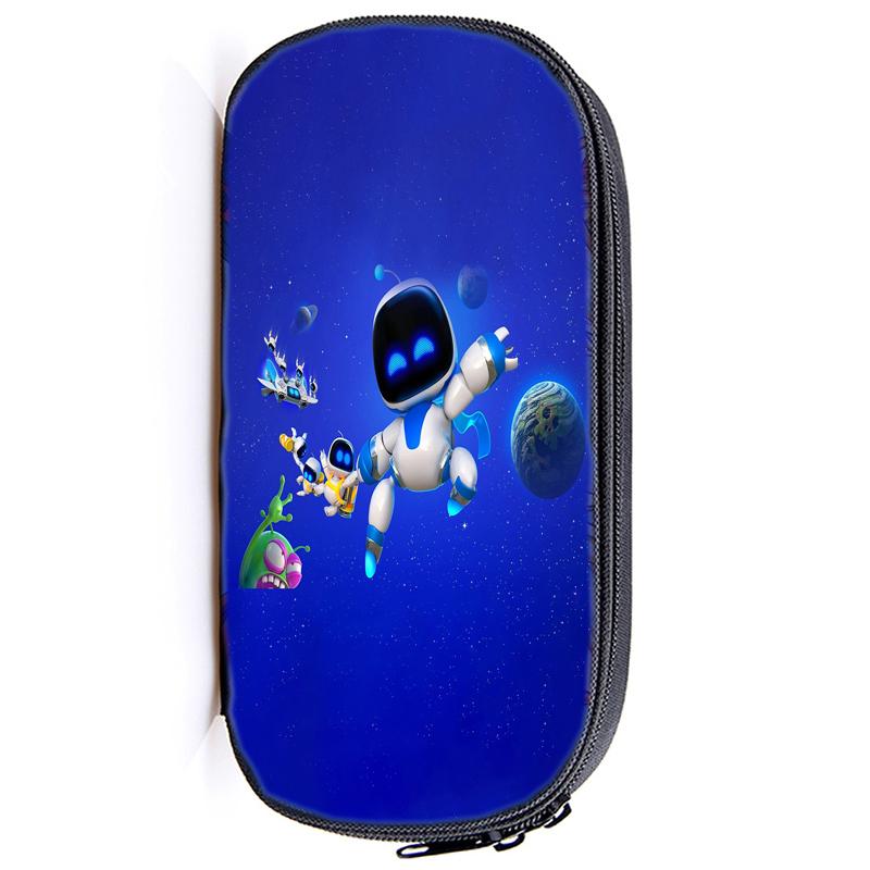 Astro Bot Astronaut Pencil Case Zip Pencil Bag Pouch Function Portable Pencil Case with Zipper Student Stationery Supplies