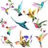 20 Pieces Large Size Hummingbird Window Hummingbird Decals for Windows Anti-Collision Window Clings Decals To Prevent Bird Strikes On Glass Non