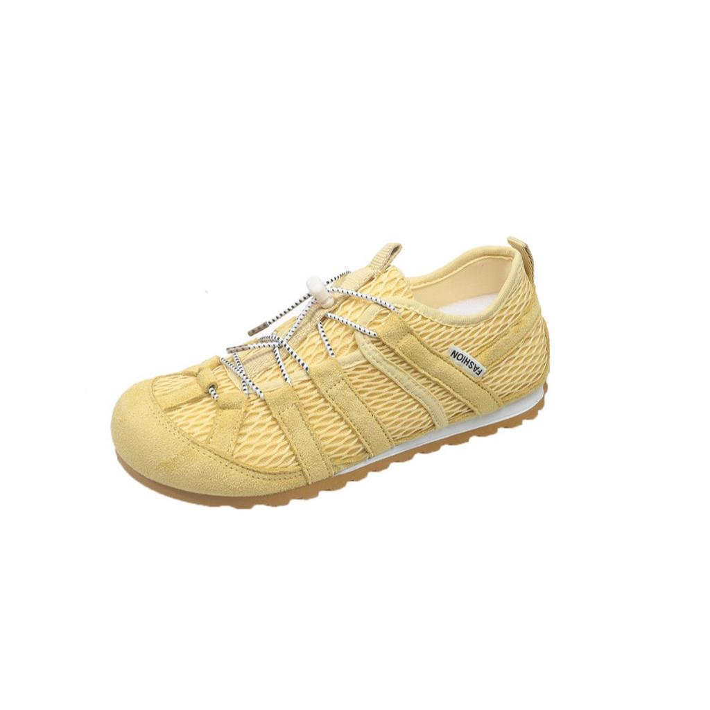 Breathable Mesh German Training Shoes Women's 2025 Summer New Popular Niche Retro Forrest Gump Shoes Flat Casual Sports Shoes