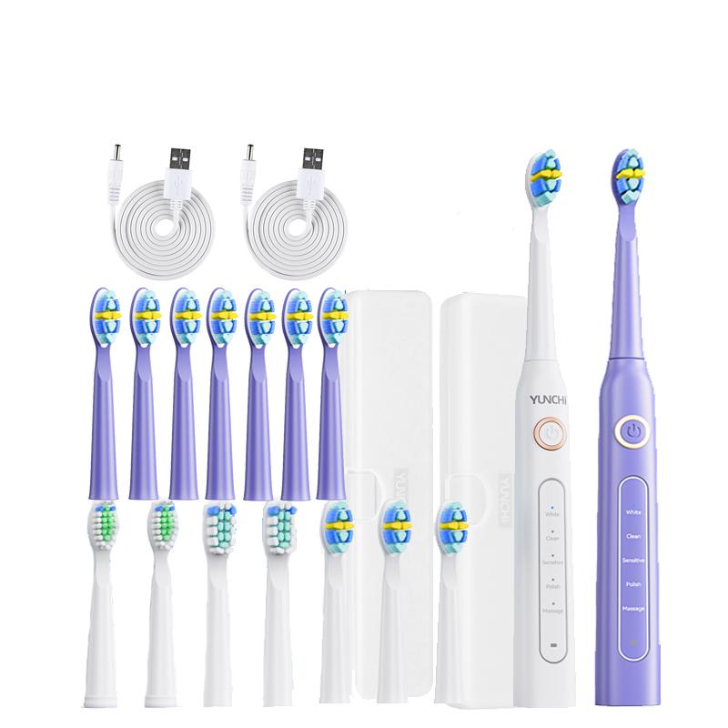 Sonic Electric Toothbrush Y5-507 Adult Timer Brush 5 Mode USB Charger Rechargeable Tooth Brush