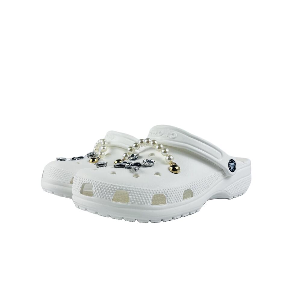 Crocs Classic clog EVA Fashion and Versatile Comfortable and Casual Hole Shoes Unisex White
