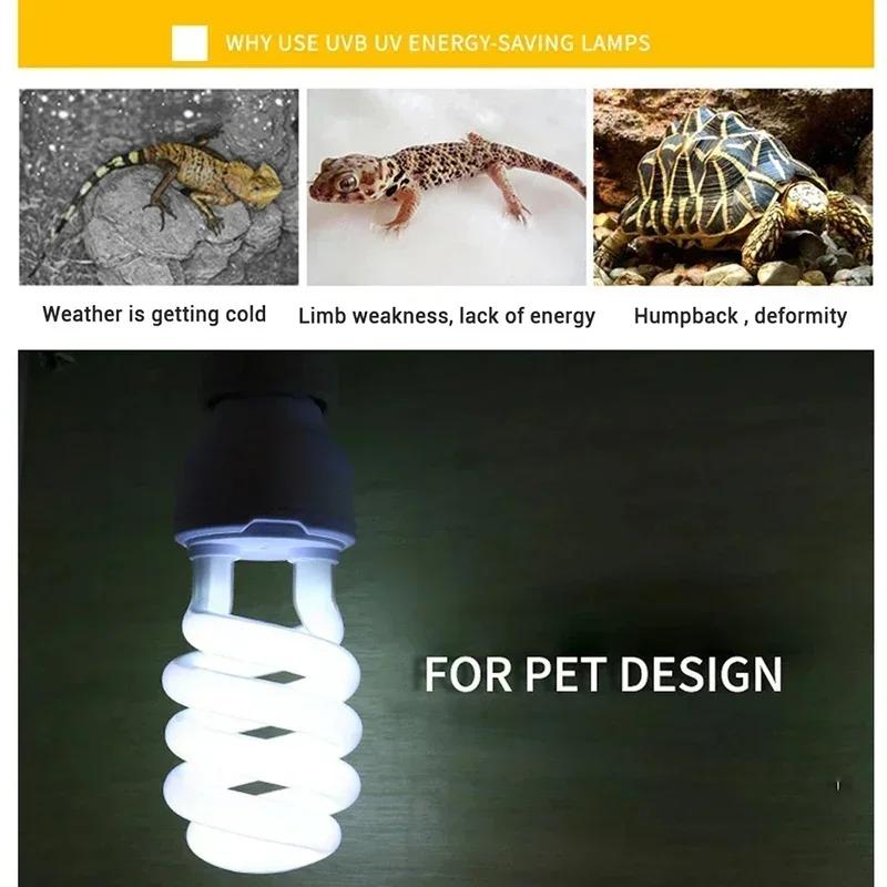 5.0 10.0 15.0 UVB Reptilienlampe 13W /26W UV-Strahlen Energiesparend Terrarium Sonnenlicht Schildkröte Eidechse Schlange Reptilien Heizlampen