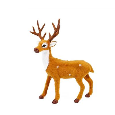 Craft Handmade New Year Desktop Model Elk  Miniature Figurine Christmas Decoration Simulation Deer Reindeer Ornament