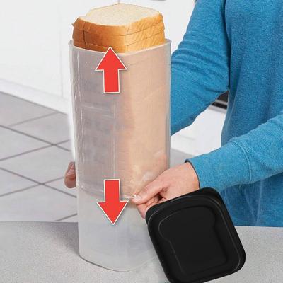 5,4 Liter Plastik Brotkasten Brotbehälter Sandwichbrot Halter Brotaufbewahrung für Brötchen Bagel und Brotlaib