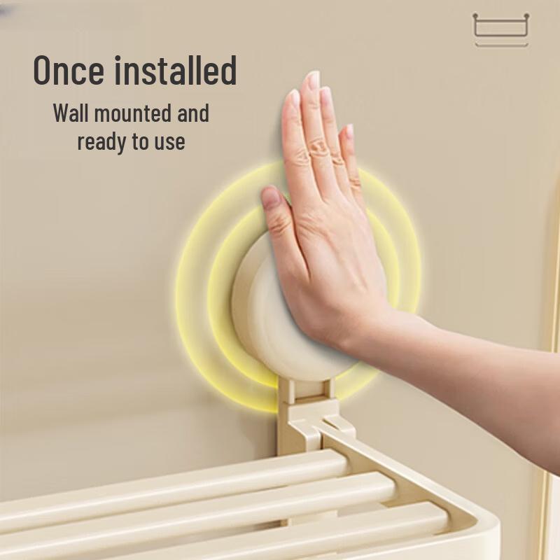 Cmaos No-Drill Aluminum Bathroom Storage Shelf