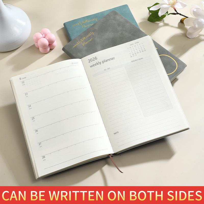 In Stock: 2026 English Weekly Planner A5 - Cross-border Agenda & Yearly Calendar Book