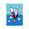 Peanuts Snoopys Smile Vzor smíchu a chechtání Flanelové přehozy Přikrývka na postel Cestovní Lehký plyšový Tenká přikrývka,