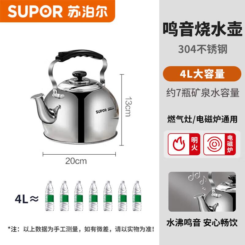 Supor 4L 304 Stainless Steel Multi-Cooktop Kettle