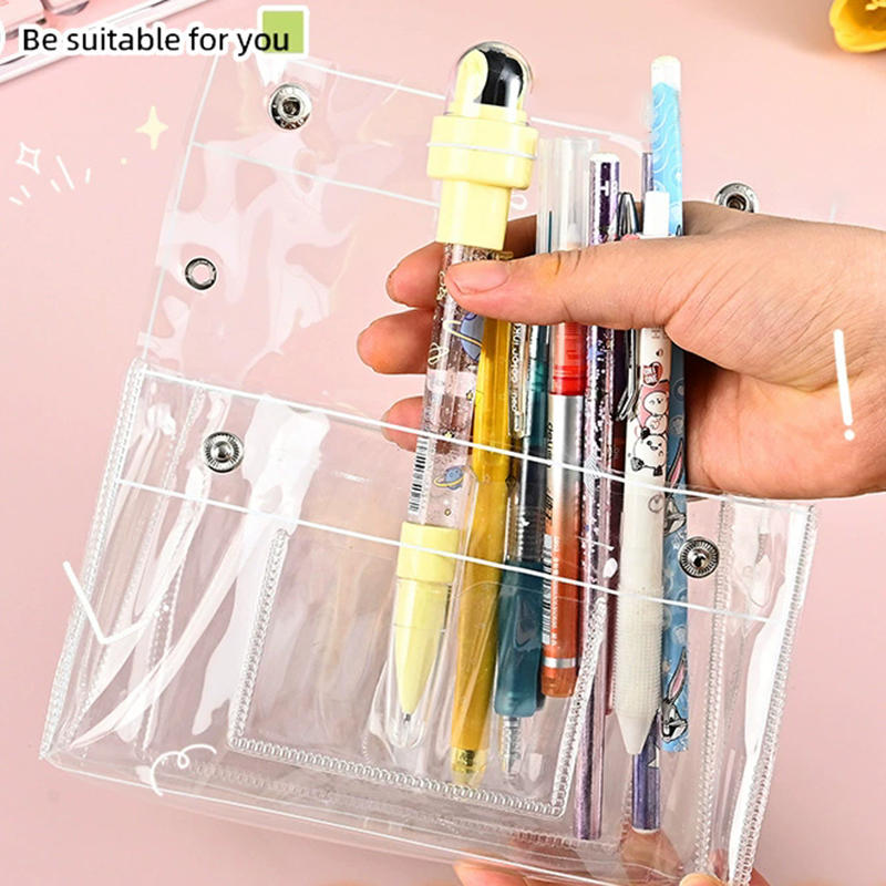 Clear Pencil Case Large Capacity Students Exam Stationery Bag Portable Waterproof Pen Pouch Organizer Storage Box - Ideal for Travel Storage