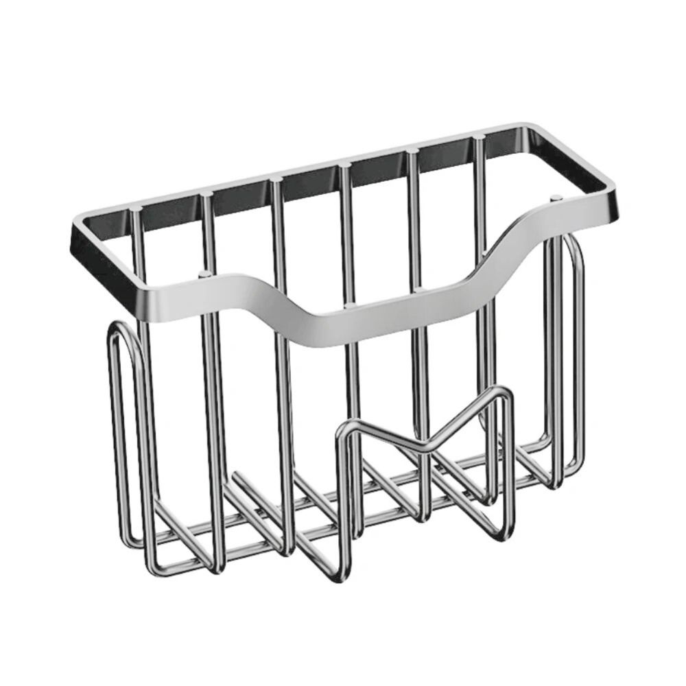 Waterproof Sponge Holder Stainless Steel Sink Organizer Scouring Pad Storage Shelf Kitchen