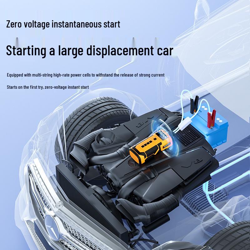 12V Compact Car Jump Starter with SOS Light Power Bank