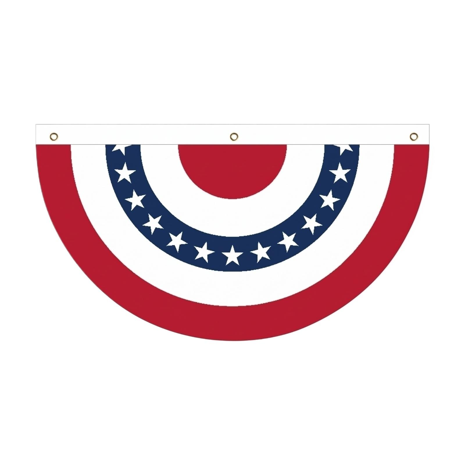 

Half Circle Decorative Flag Banner Suitable for Outdoor Patio and Porch Use Ideal for National Holidays and Celebrations Without Lighting One Size