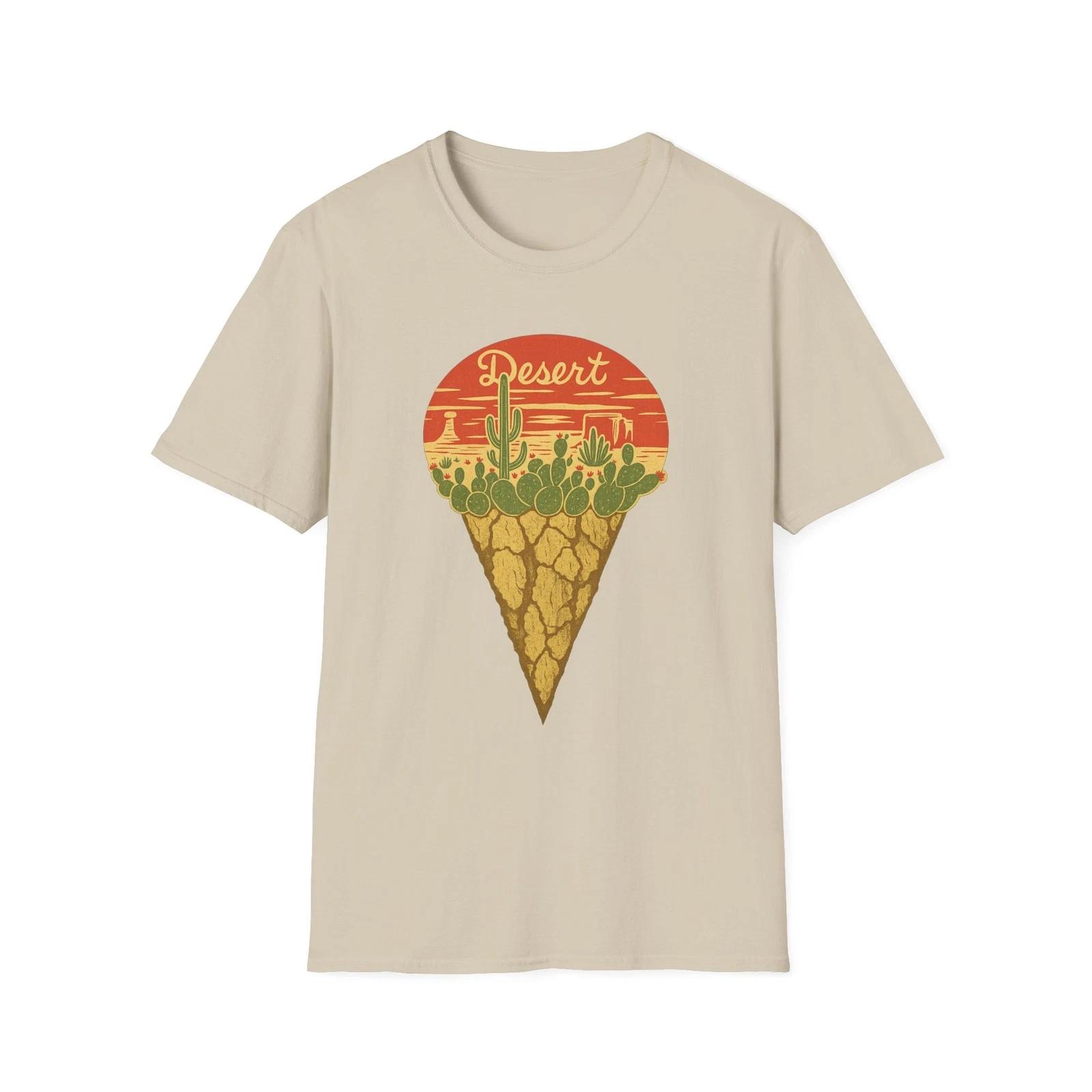Desert Ice Cream Cone Cute T-Shirt, Summer Tee, Vacation Apparel, Retro [...] 2XL