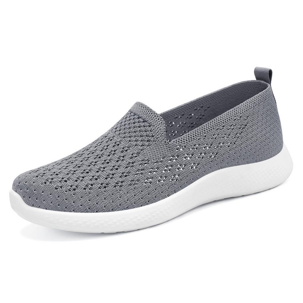 Shoes women's casual new soft-soled lightweight medium casual fly-woven breathable casual shoes women's shoes