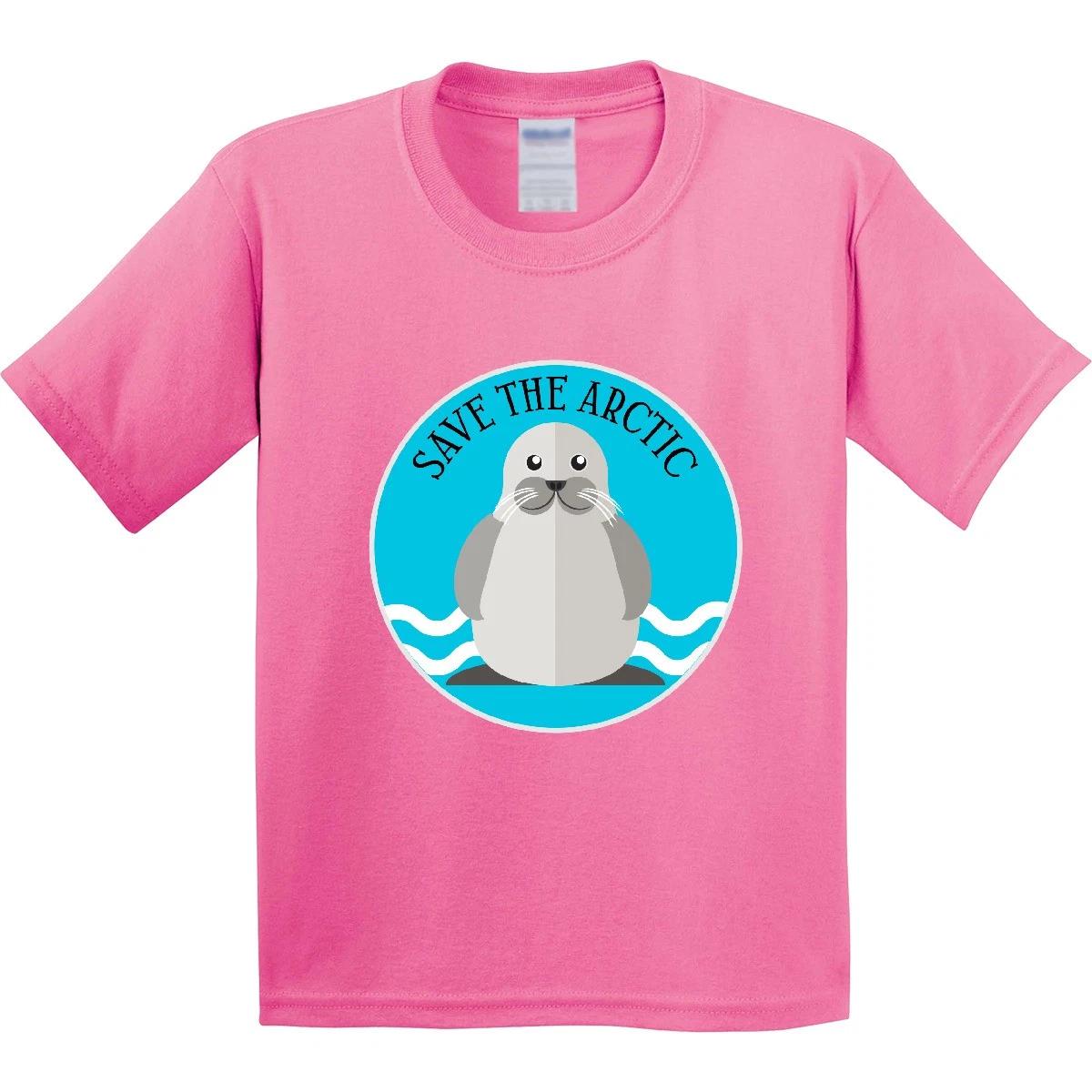 Inktastic Save The Arctic Cute Gray Seal Youth T-Shirt Conservation Earth Day 160
