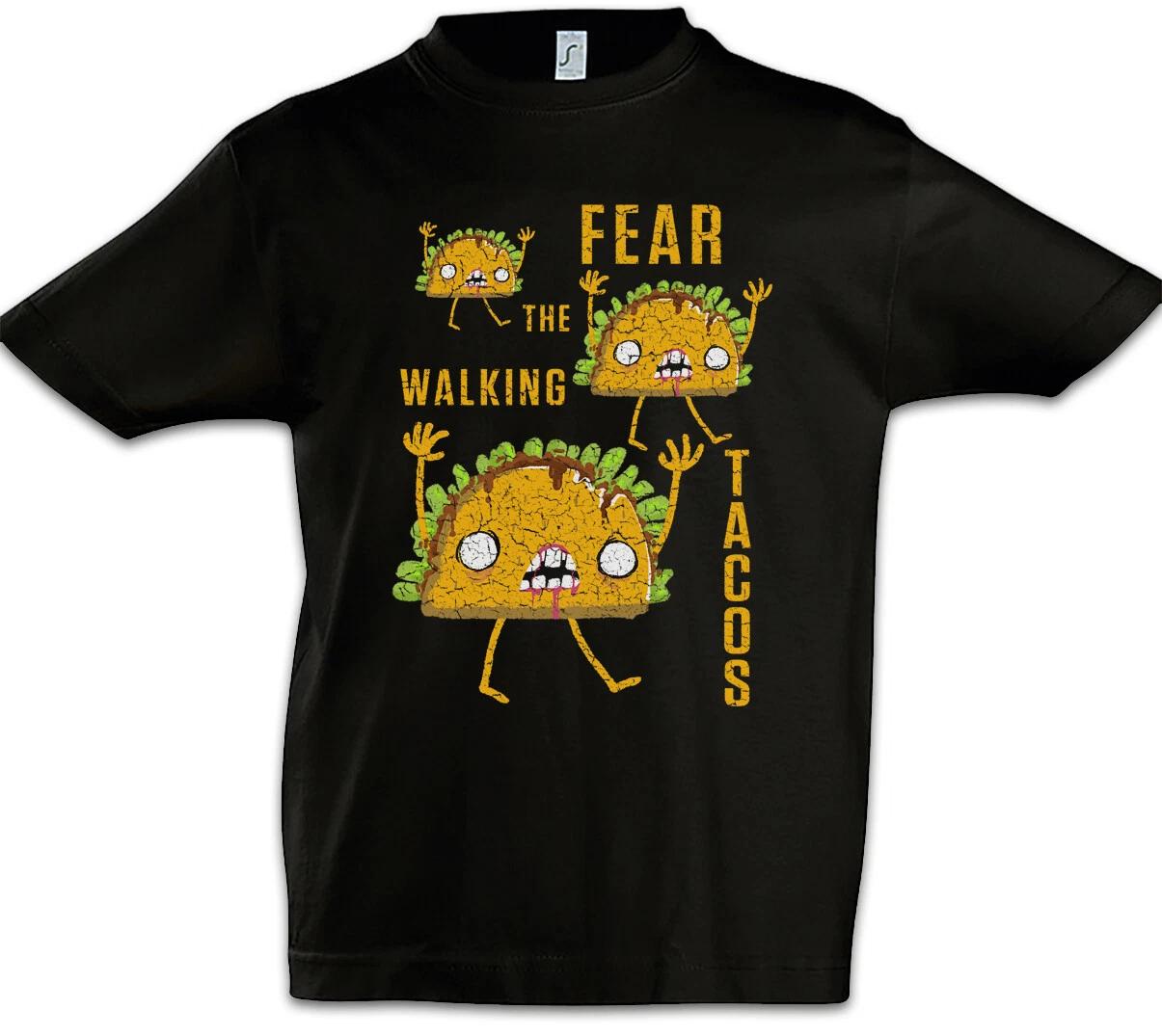 Fear The Walking Tacos Kids Boys T-Shirt Fun Dead Taco Love Zombie Zombies- 130