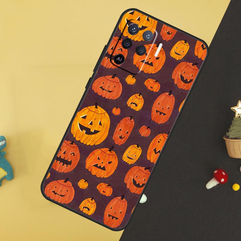 Halloween Pumpkins For OPPO A79 A58 A78 A98 A53S A57S A54S A74 A94 A17 A77 A5 A9 A96 A76 A16 A52 A72 A15 Case