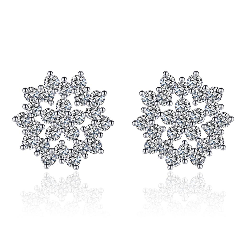 Temperament Korean Simple Diamond Smooth Skin Stone Earrings Earrings