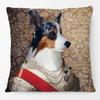 European Oil Painting Royal Court Cat Pug Dog With Costume Print Cushion Cover Pillow Case