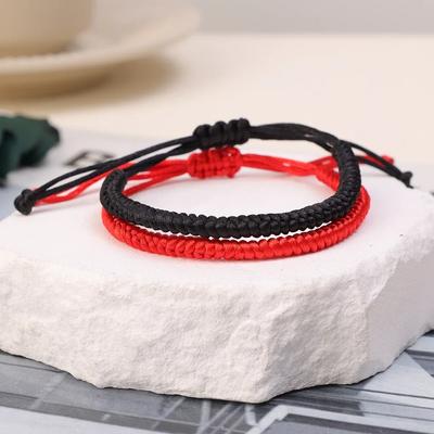 Geluk Rode Draad Armband voor vrouwen mannen Tibetaans Boeddhistisch Verstelbaar Handgeweven Gevlochten Touw Knopen Armbanden Sieraden Polsbanden