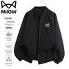 Maoren Men's Casual Loose Fit Baseball Collar Jacket