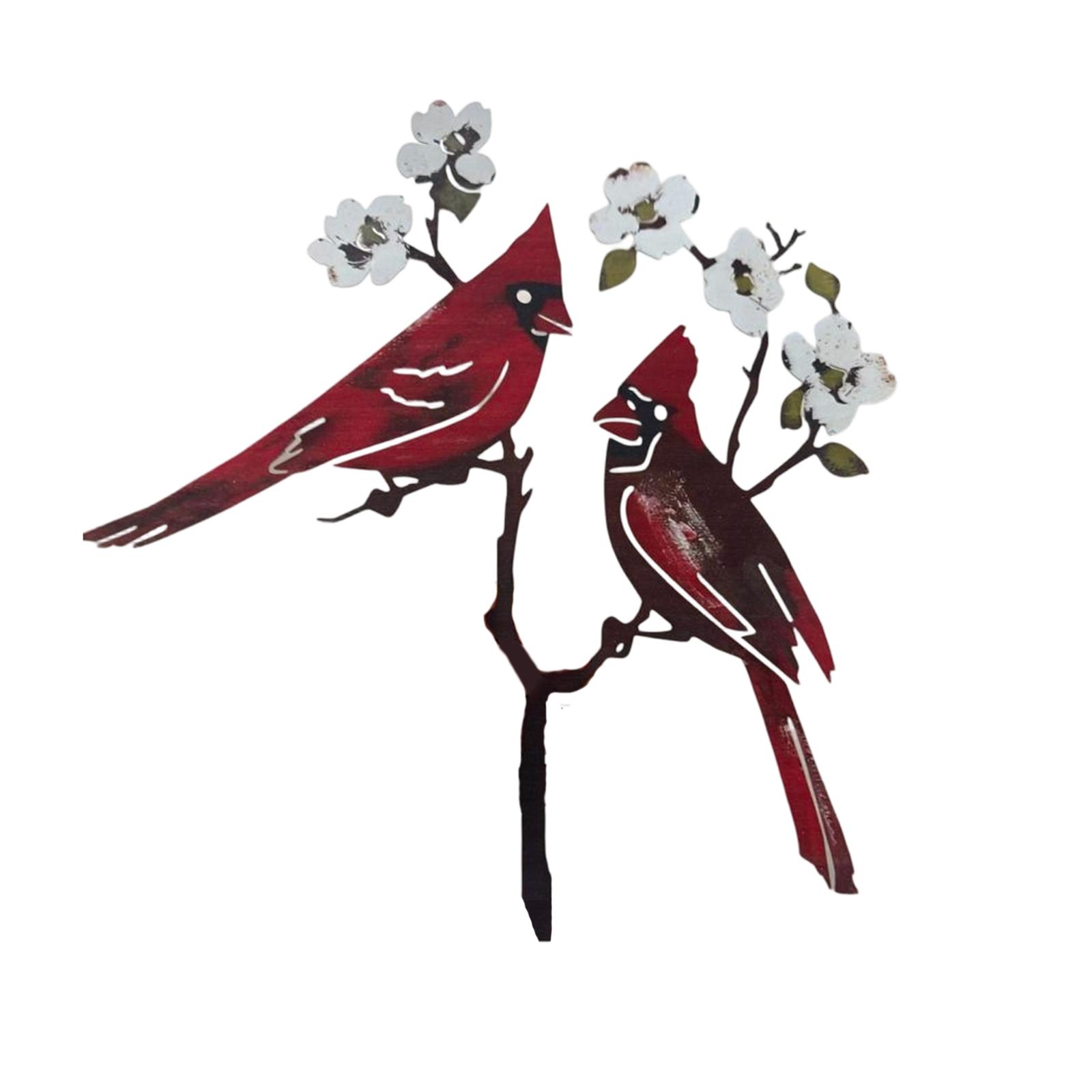

Outdoor Metal Garden Bird Decoration Lawn Ornament 2D Flat Design Yard Art Sculpture for Patio Fence Wall Mount One Size