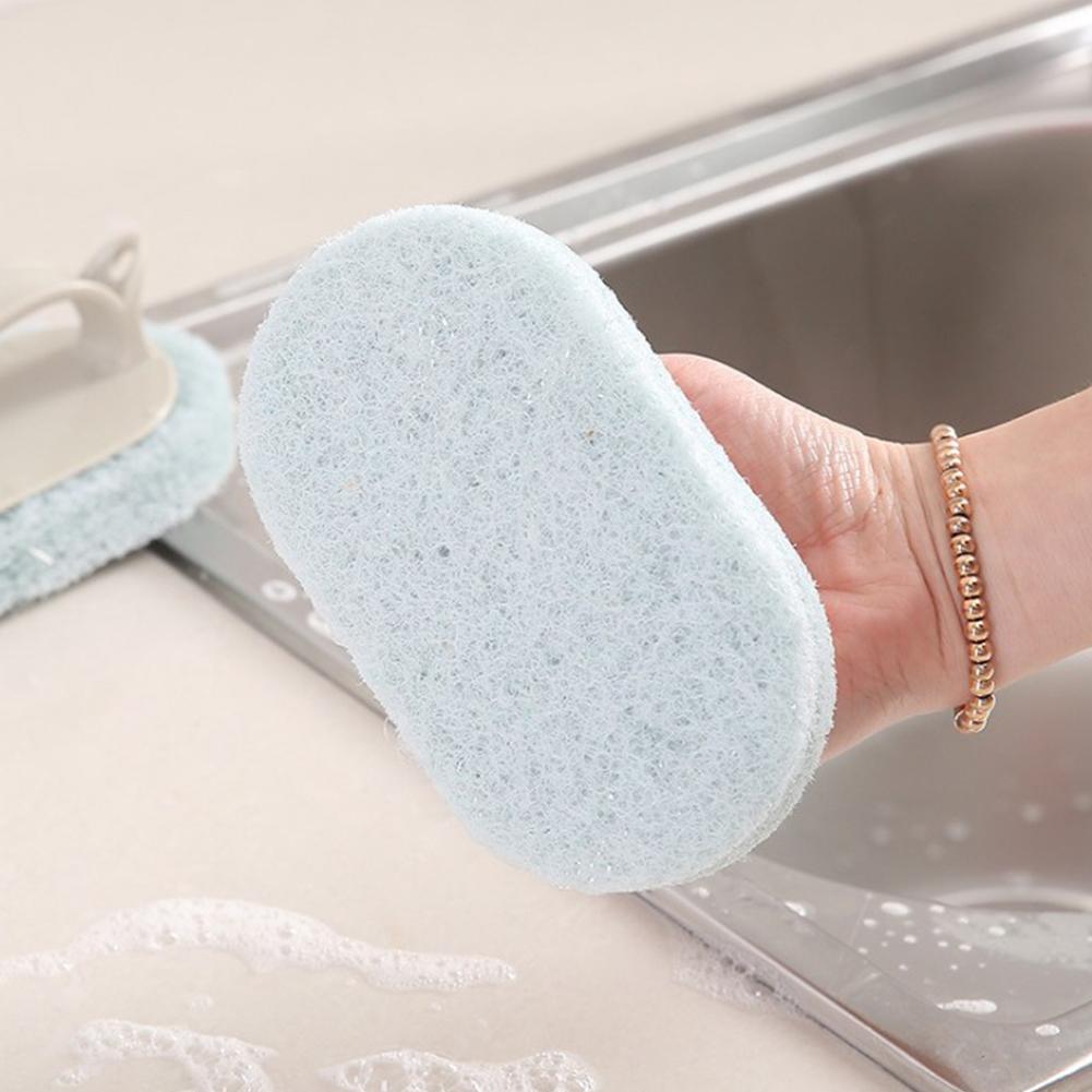 Powerful Sponge Brush with Short Handle for Bathtub Tile Cleaning