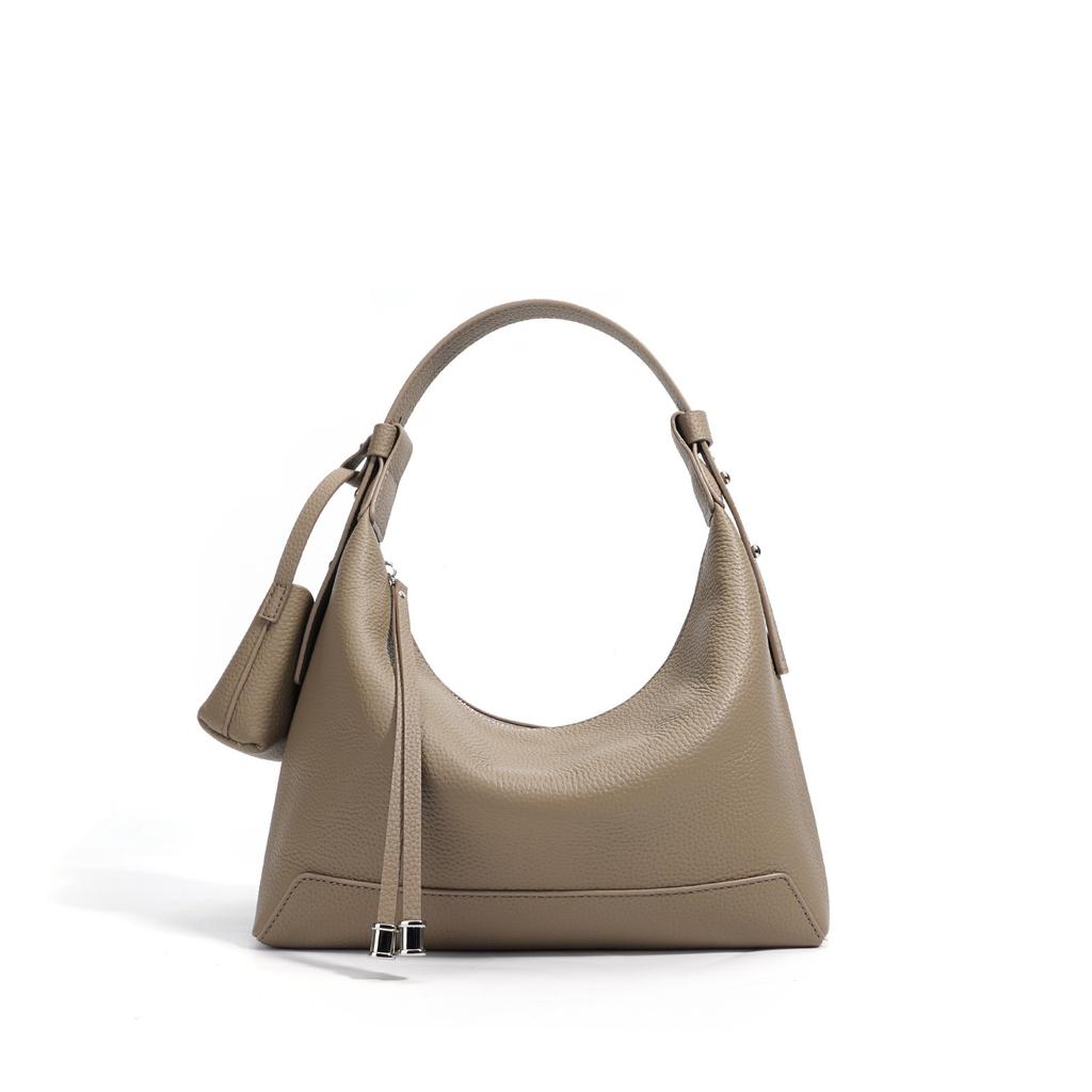 Girls Design Sense Leather Shoulder Bag Versatile Large Capacity Women's Office Workers Handbag Female Hobo Bag
