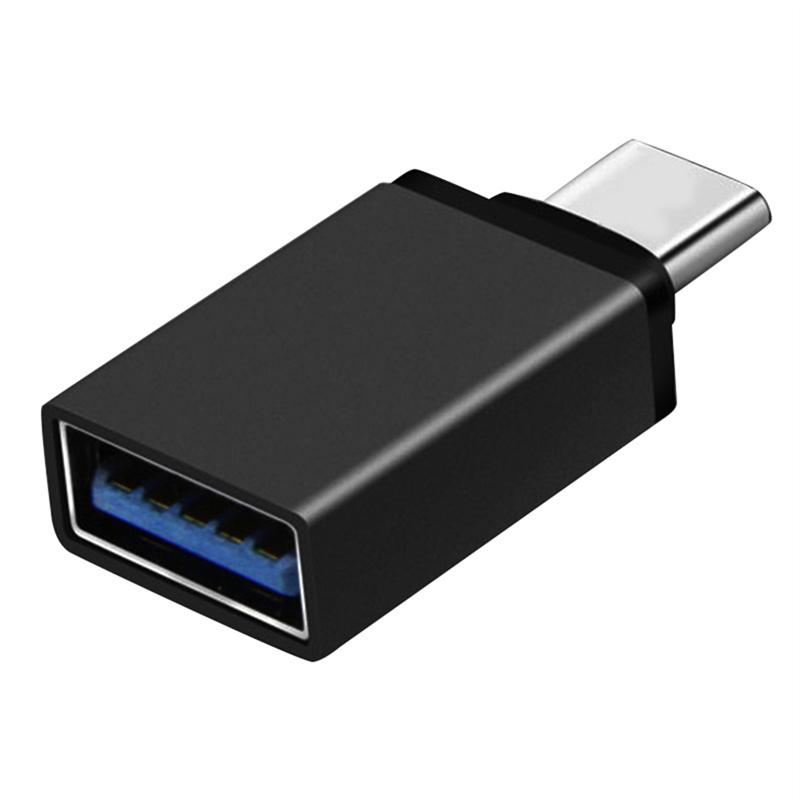 

Металлический адаптер-конвертер USB 3.1 Type-C (папа) на USB 3.0 (мама) с функцией OTG для Apple Macbook, Xiaomi, Huawei, Samsung Galaxy чёрный
