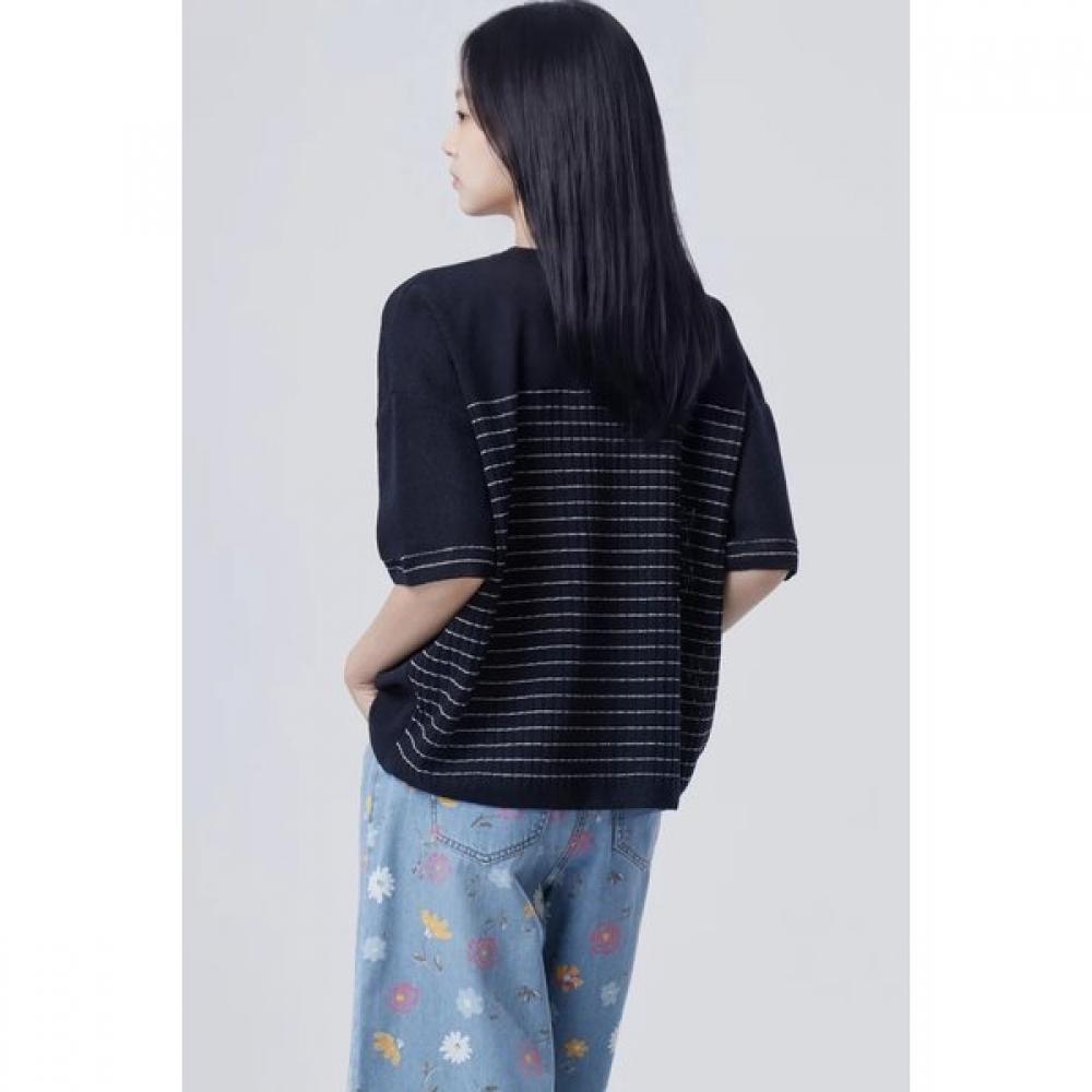 Benetton Back Stripe Crochet Knit Bakp73631