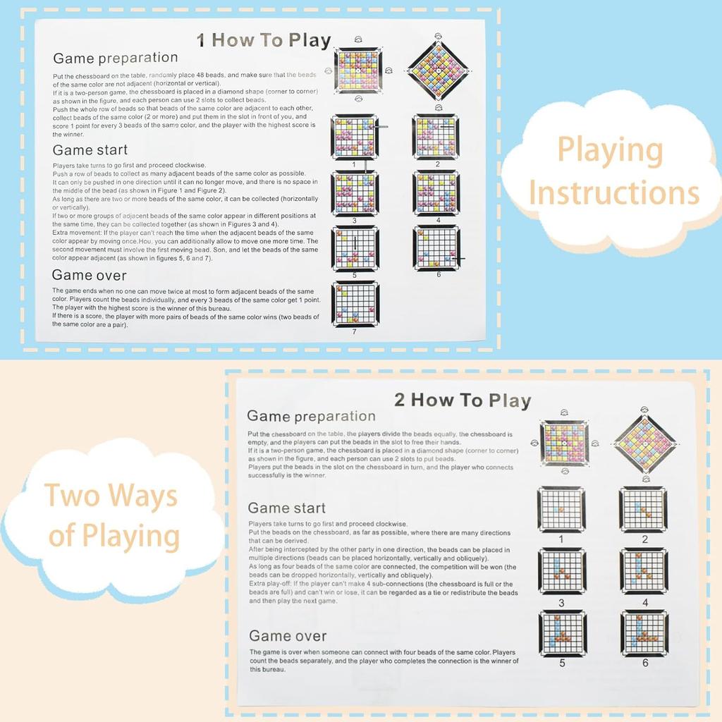 241PCS Colored Marbles Strategy Board Game for Kids & Adults