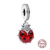Charms camaleonte adatti a braccialetti originali alla moda in argento 925 con zircone, perlina a forma di polpo e tartaruga, ciondolo a forma di farfalla e lucciola, fai da te per realizzare gioielli