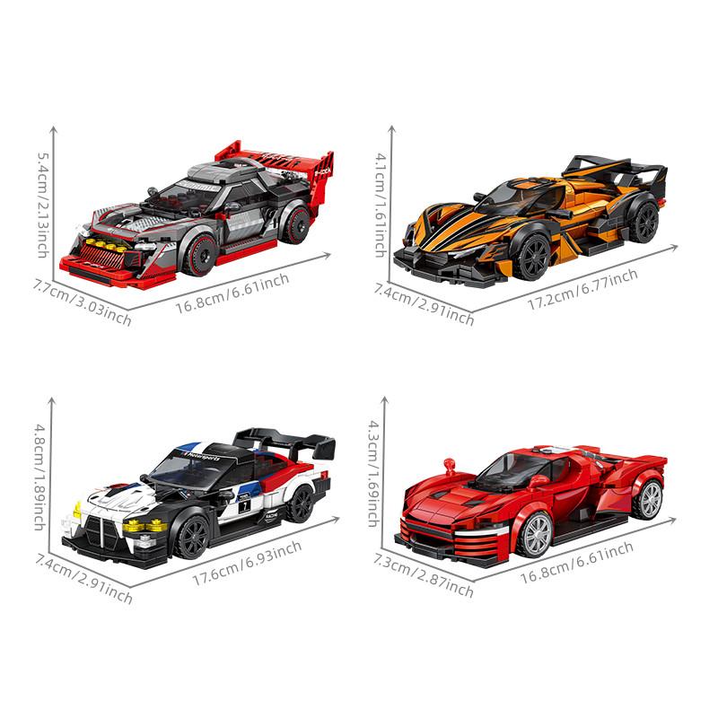 SEMBO Sports Car Assemblage Building Blocks MOC Racing Vehicle Technical Auto Models Car Construction Set For Boys Toys Gifts