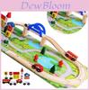 Holz Stadtverkehrsstrecke Bausteine für Kinder DIY Kreativspielset