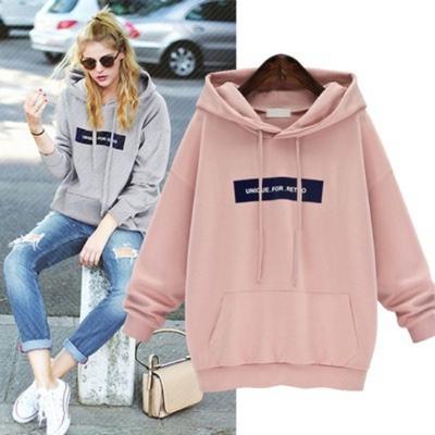 New Autumn and Winter Velvet Hooded Sweatshirt Women's Loose Large Size Korean Version Trendy Student Long-sleeved Jacket Women's Clothing