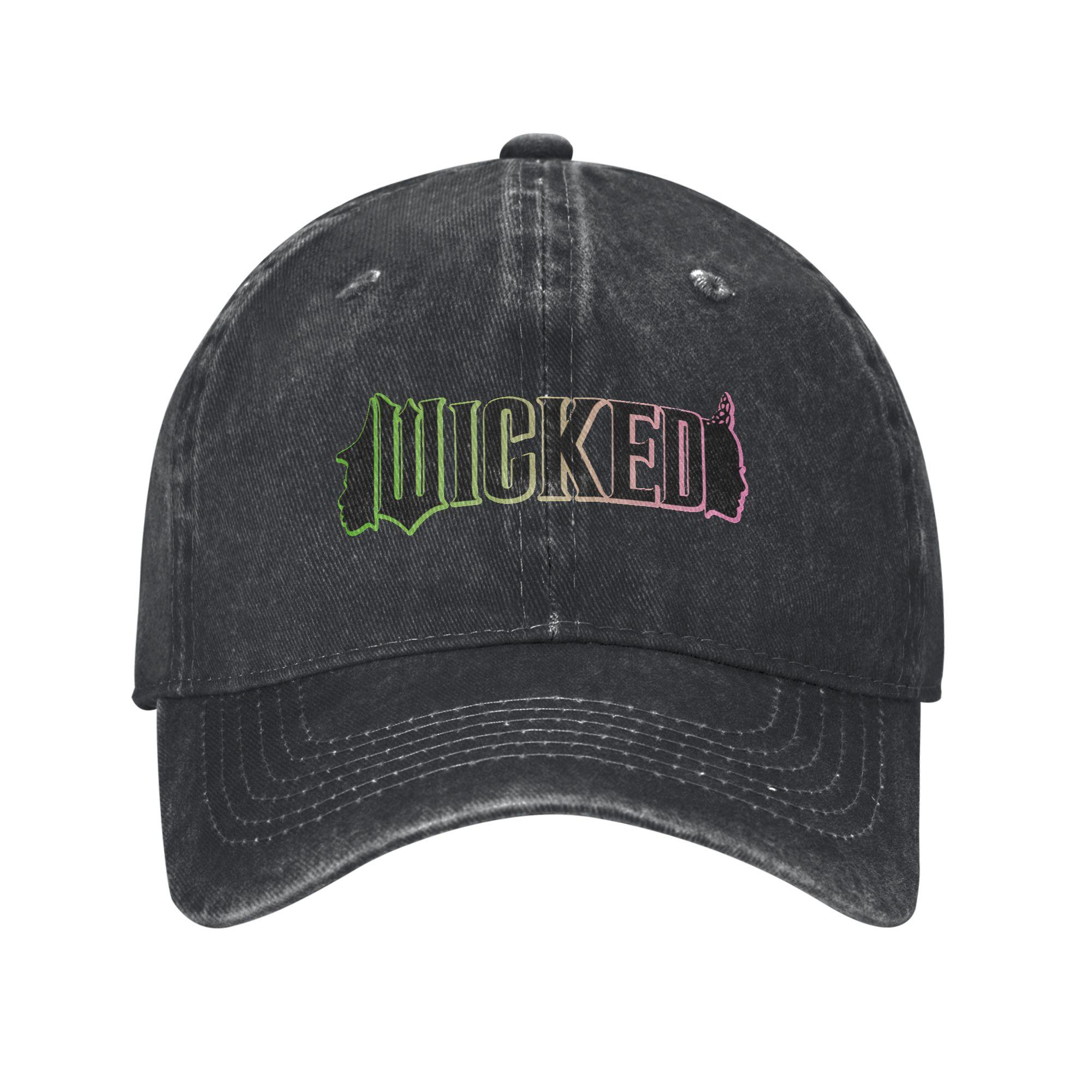 Unisex Wicked Change For Good Print Hats Classic Distressed Cotton  Baseball Cap Adjustable One Size