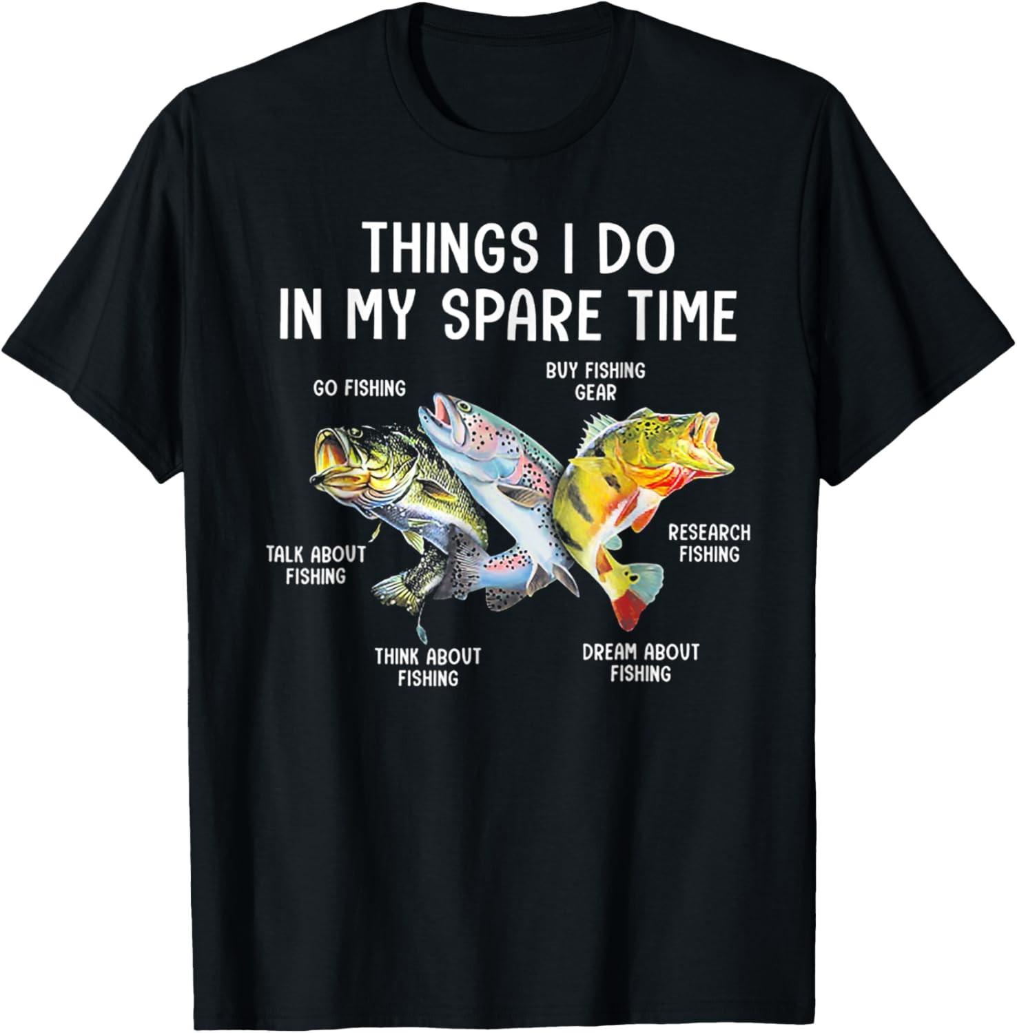 Things I Do In My Spare Time Funny Fishing T-Shirt S разноцветный