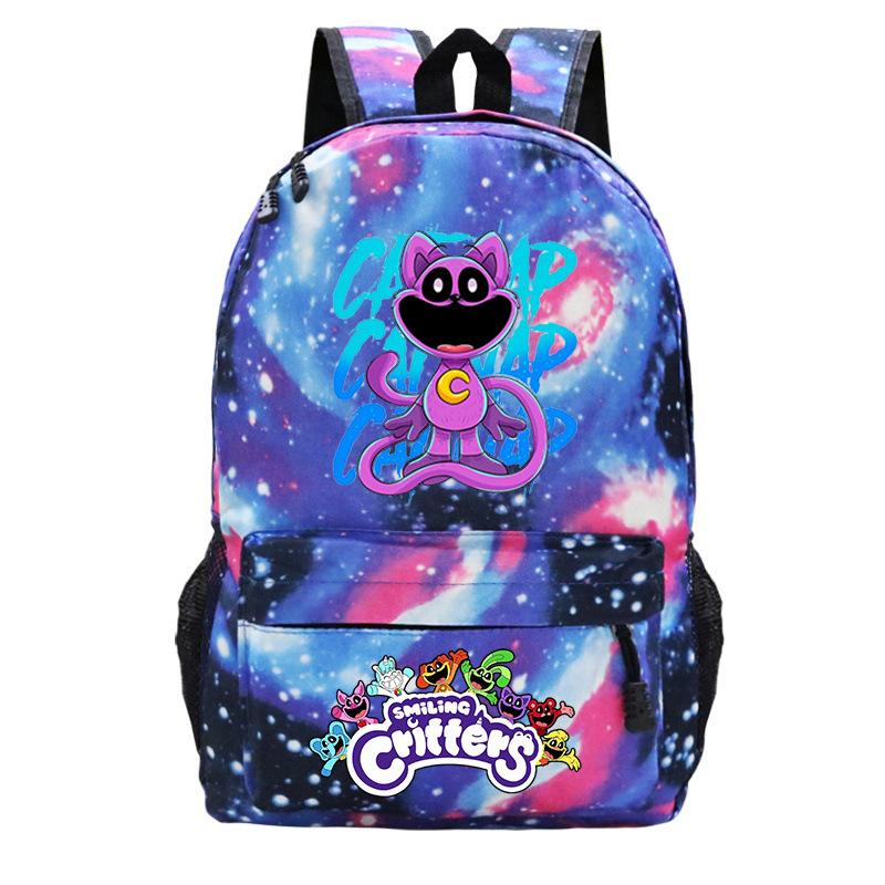 Smiling Critters Smiling Animals College Style Boys And Girls Junior High School Students School Bag Casual Backpack