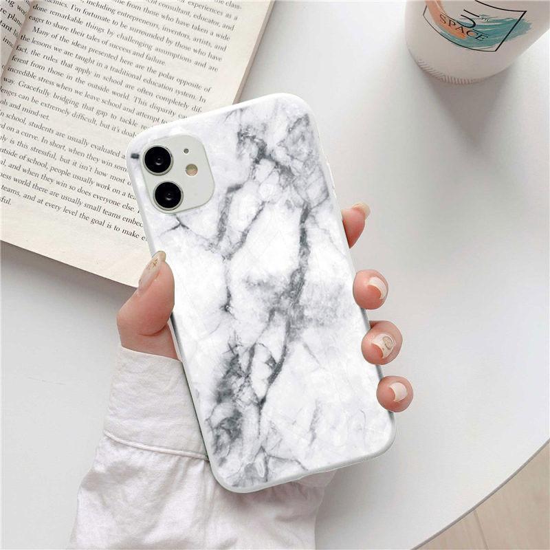 Marble Crack Matte Silicone Phone Cases For iPhone 12 13 Mini 11 Pro Max SE 2020 XS Max XR X 5 5s 6 6S 7 8 Plus Case Soft Cover