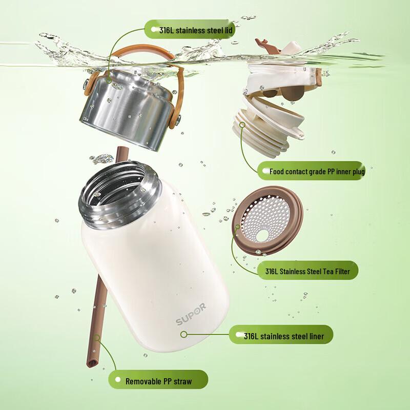 Supor KCV70BK10 316L Stainless Steel 700ml Vacuum Flask