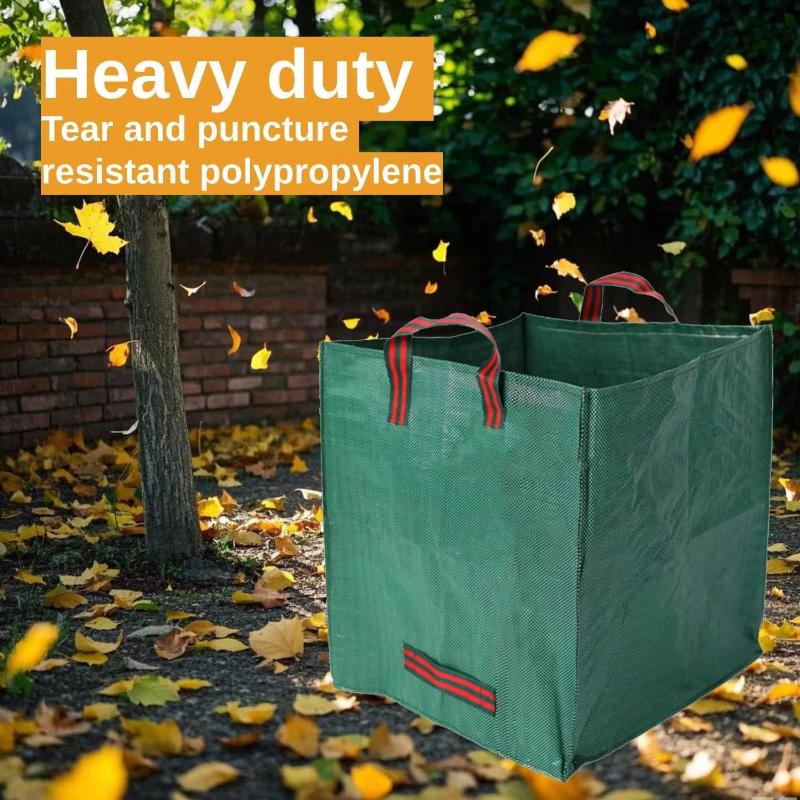 1PcsReusable garden bag with reinforced handle - portable foldable lawn bag suitable for home, garden, and yard cleaning.