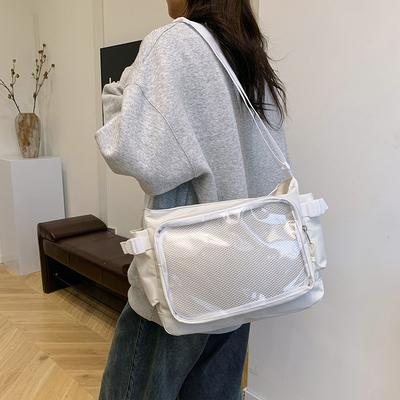 College Style, Niche, Simple and Large-capacity Class, Book-loaded Women's Trend, One Shoulder Crossbody, One Shoulder Tote Bag.