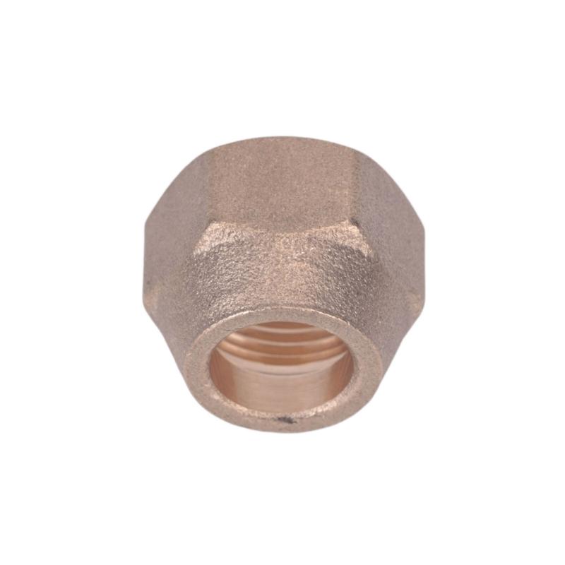 Brass Tube Nut for Car Air-Conditioning Line Service, Six-Sided 4 Pack Fitting for Vehicle and Motorcycle Use Work
