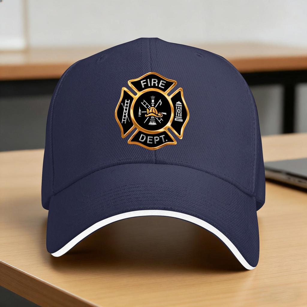 Fire Department Gold Badge Baseball Cap Women Men Design Trucker Hat Summer Casual Outdoor Gym High Quality Baseball Caps