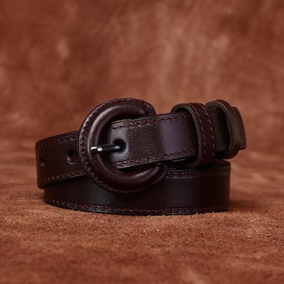 Belt Women's Anti-Allergy Leather Pin Buckle First Layer Cowhide Stylish Simple and Versatile Decorative Pants Belt