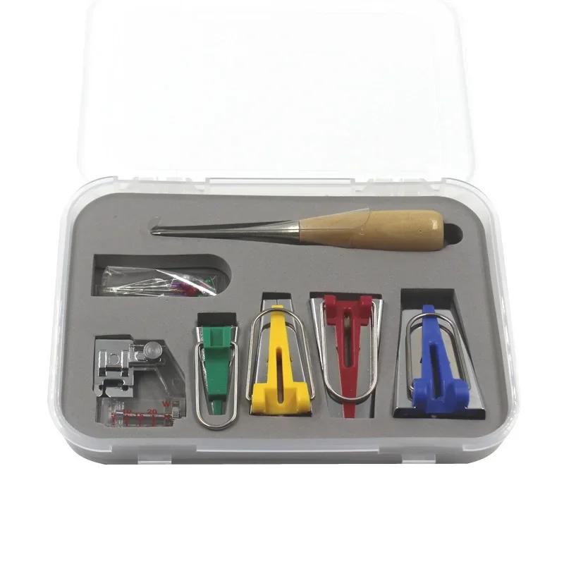 

Top Quality DIY Sewing Quilting Tool Binding Tape Wrapping Machine Multi-specification Tape Making Machine Crimping Drum Set