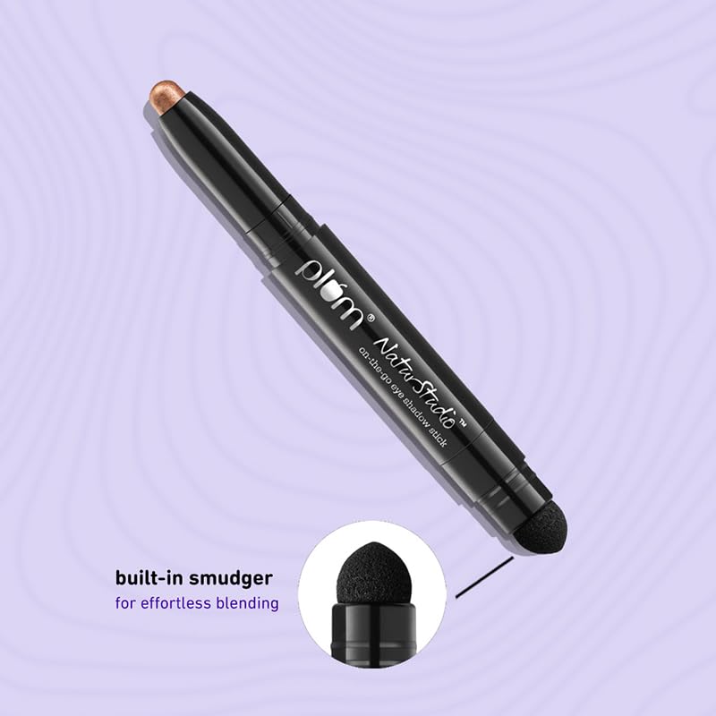 Plum NaturStudio On-The-Go Eyeshadow Stick 1.2g Pack Of 1 | Waterproof Metallic Finish | Highly Pigmented With Smudger