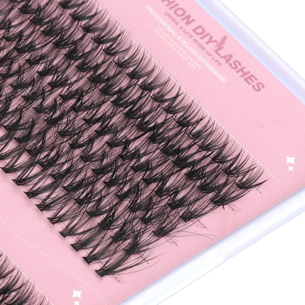 240pcs False Eyelash Clusters D Curl Lifelike Individual Fake Lashes Set for DIY Lash Extension 10mm to 16mm DIY‑SET‑031