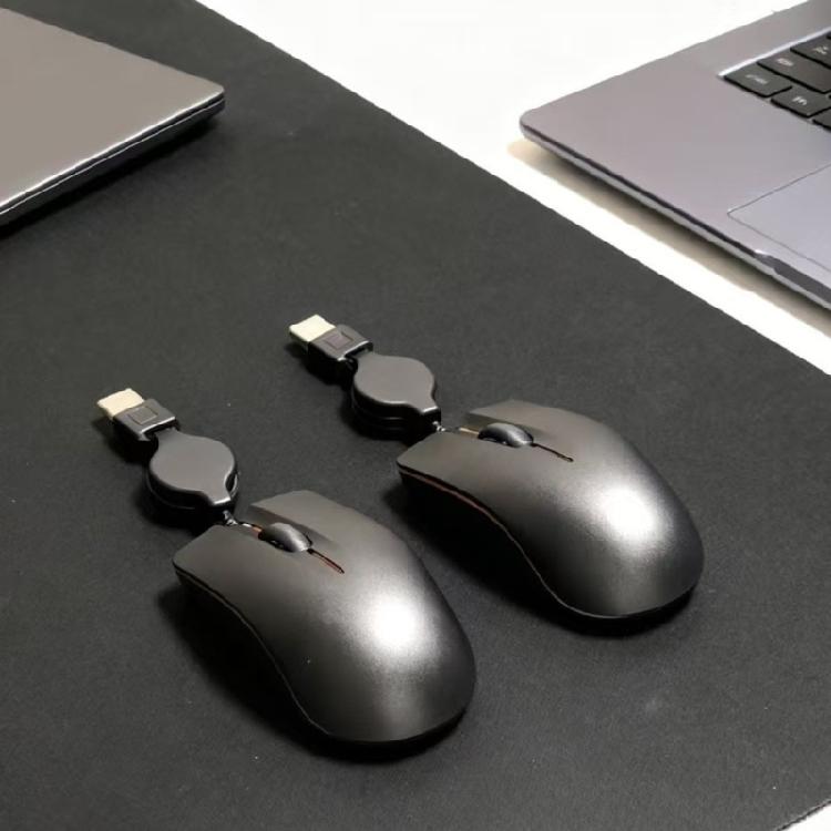 High Precisions 1000DPI Quiet Corded Mouse Ergonomic Retractable USB Cable for Efficient Work Study Gaming Comfortable